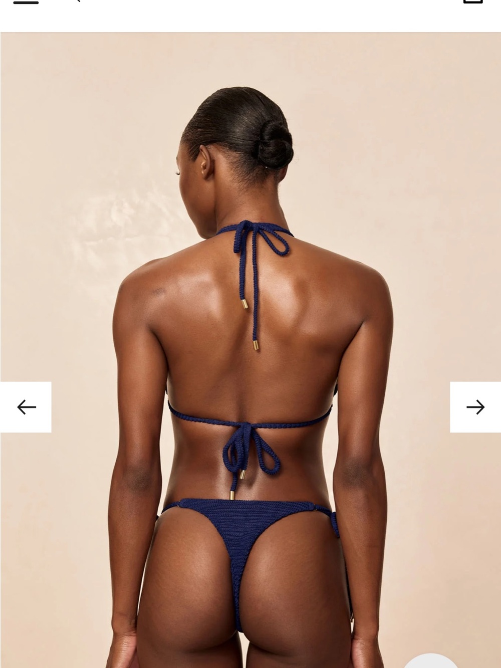 Monday Swimwear Hanalei Bottom in Midnight Crinkle